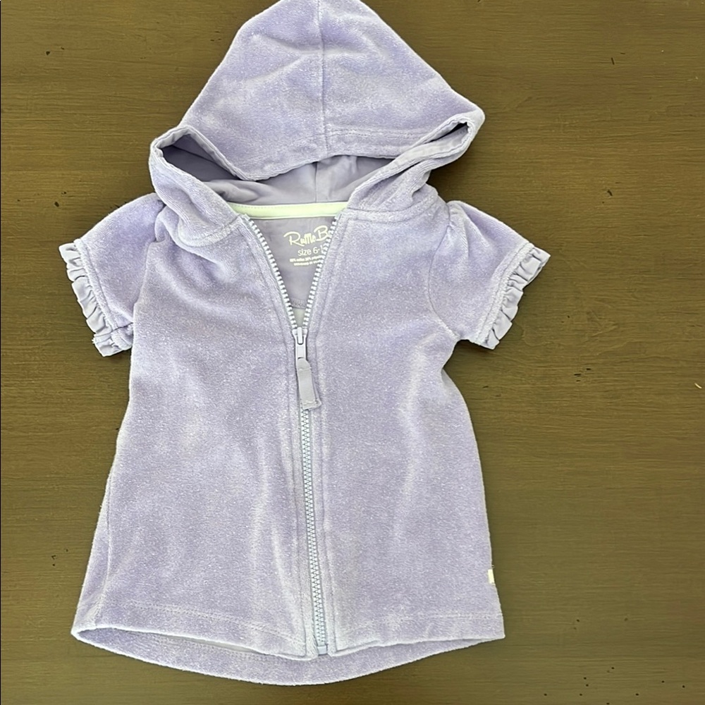 Ruffle Butts Purple Hooded Zip Up Dress